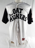 2024 Syracuse Mets Rhylan Thomas #27 Game Used Signed White Jersey Oat Milkers 2