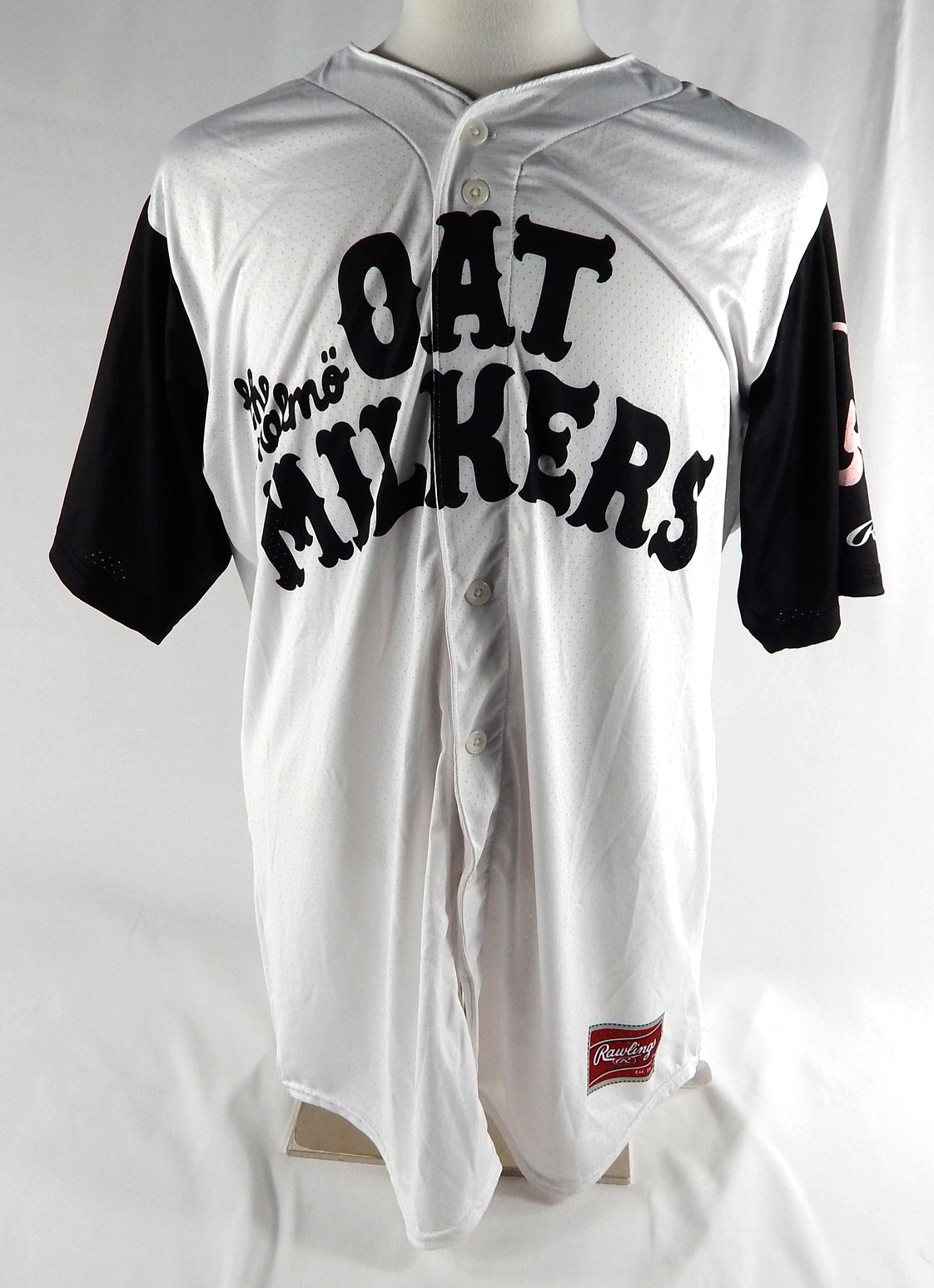 2024 Syracuse Mets Rhylan Thomas #27 Game Used Signed White Jersey Oat Milkers 2