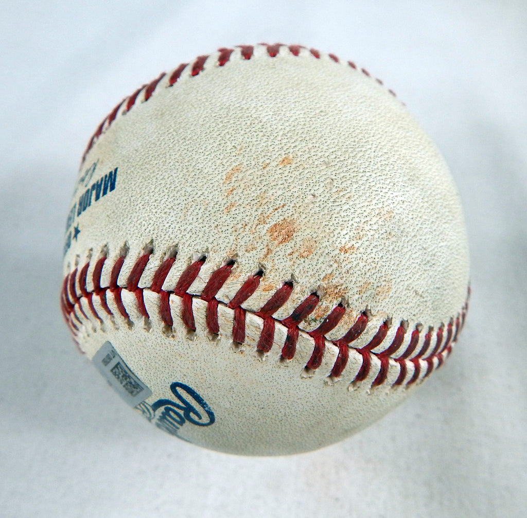 2022 Reds Pirate Game Used Baseball Strickland Castro Single Suwinski strikeout Pic2