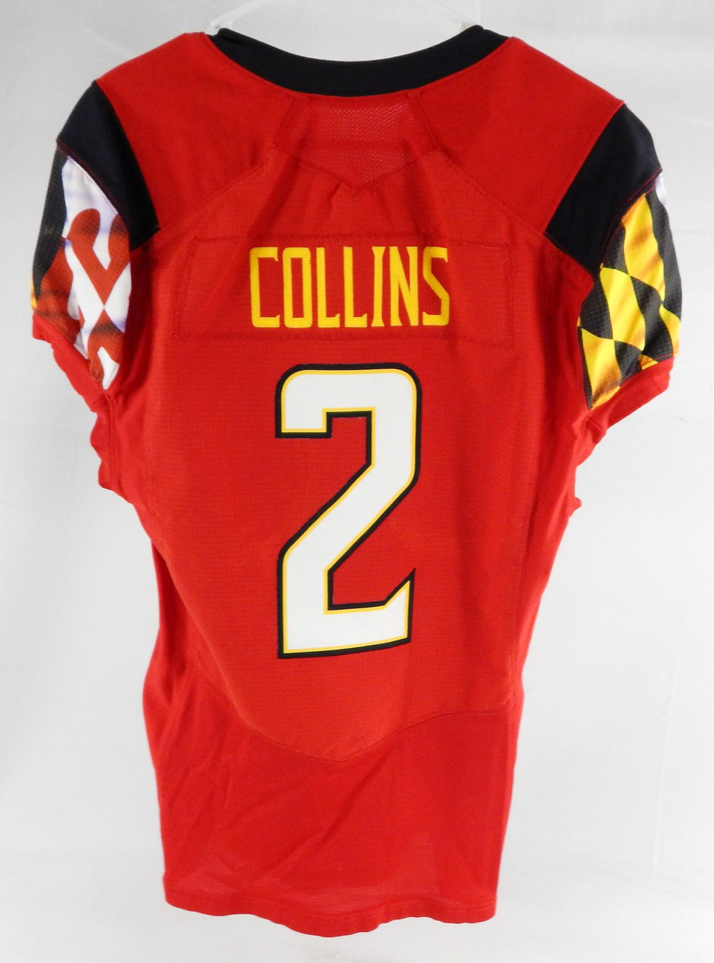 2013 Maryland Terrapins Collins #2 Game Used Red Jersey Football 42 130 Pic2