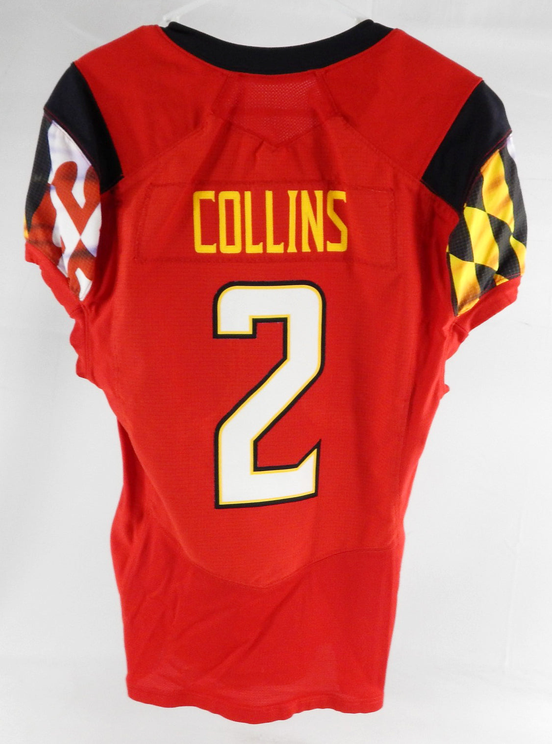 2013 Maryland Terrapins Collins #2 Game Used Red Jersey Football 42 130 Pic2