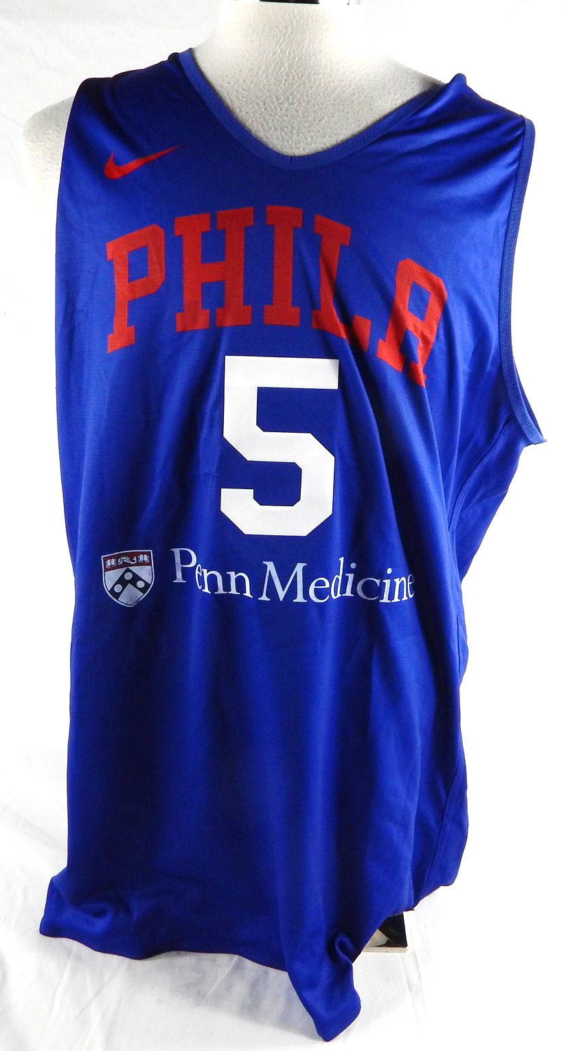 2024-25 Philadelphia 76ers Mo Bamba #5 Game Issued Blue Practice Jersey XL 735