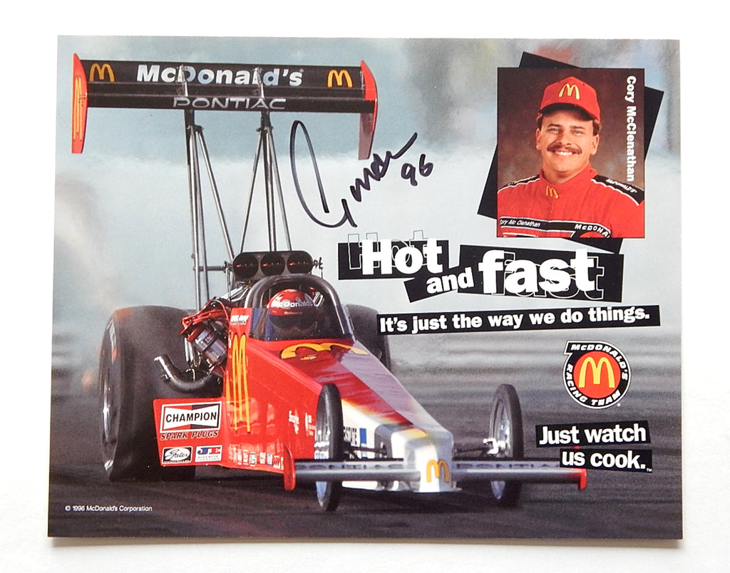 Cory McClenathan Signed 8x10 Photo Drag Racing Auto Autograph
