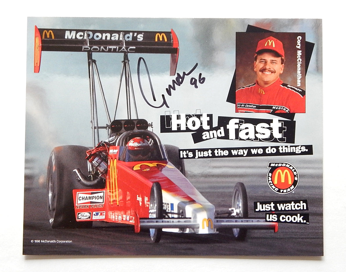 Cory McClenathan Signed 8x10 Photo Drag Racing Auto Autograph