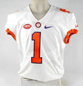2016 Clemson Tigers #1 Game Used White Jersey 48 DP77736