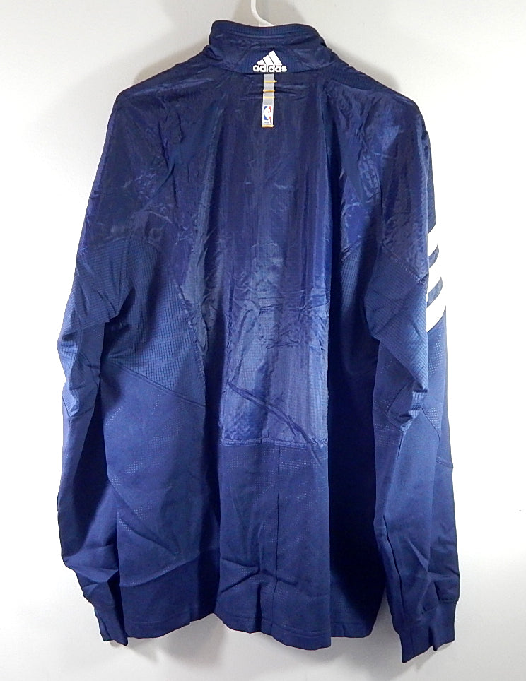Utah Jazz Adidas NBA Authentics Team Issued Warm Up Jacket 3XL +2" Navy New Pic2