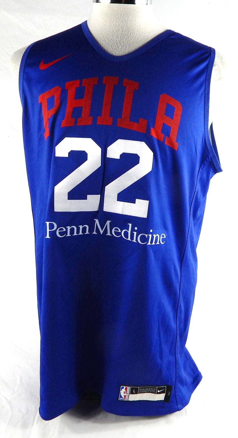 2024-25 Philadelphia 76ers Cameron Payne #22 Game Issued Blue Practice Jersey 7