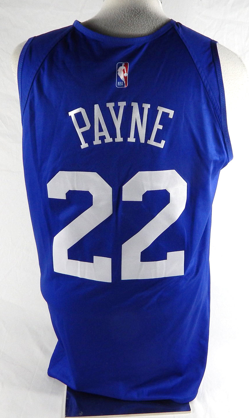 2024-25 Philadelphia 76ers Cameron Payne #22 Game Issued Blue Practice Jersey 7 Pic2