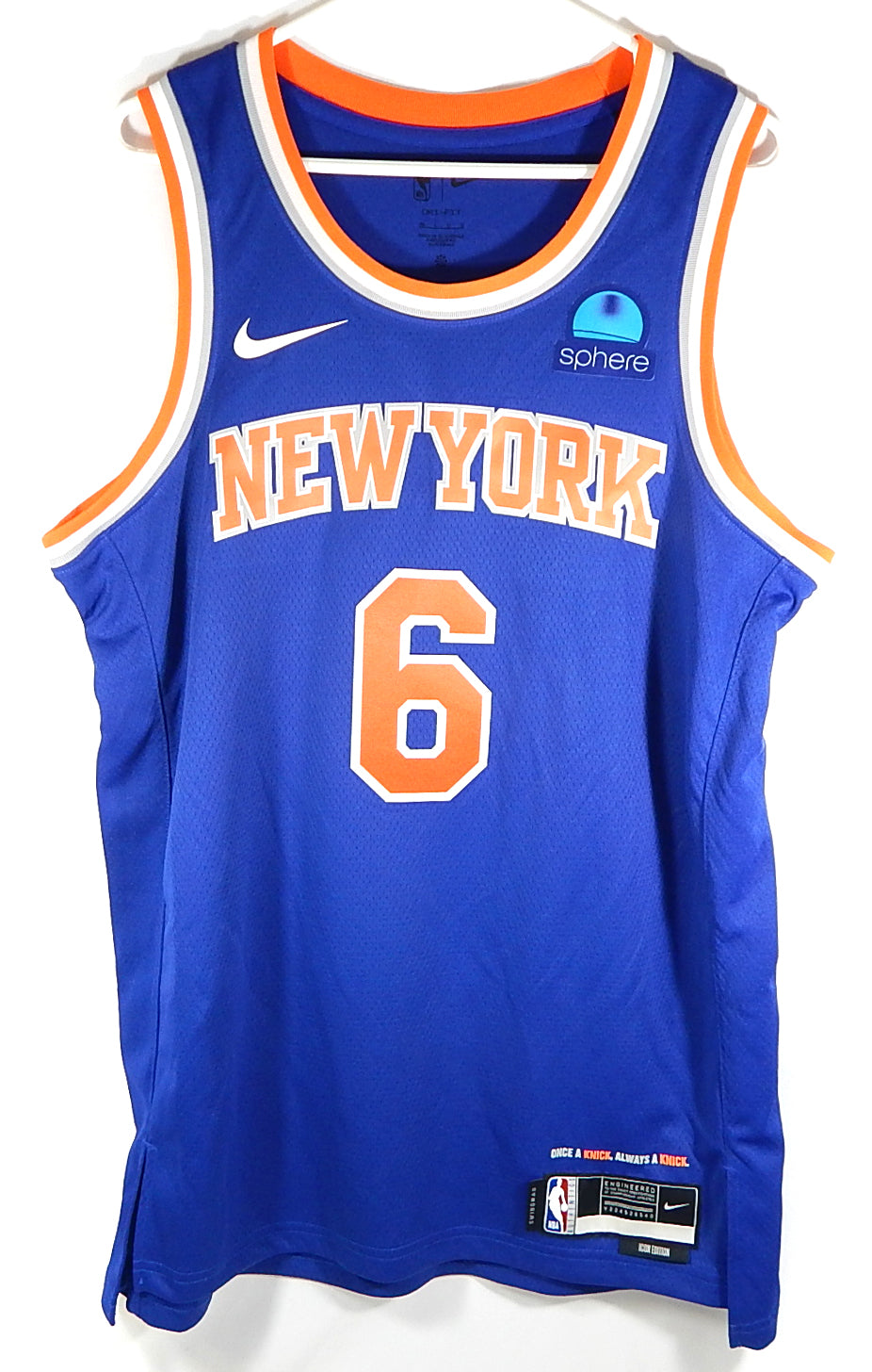Quentin Grimes #6 New York Knicks Nike Swingman Icon Sphere Jersey Blue 44 M