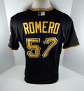 2015 Pittsburgh Pirates Deibinson Romero #57 Game Issued Black Jersey PITT33170