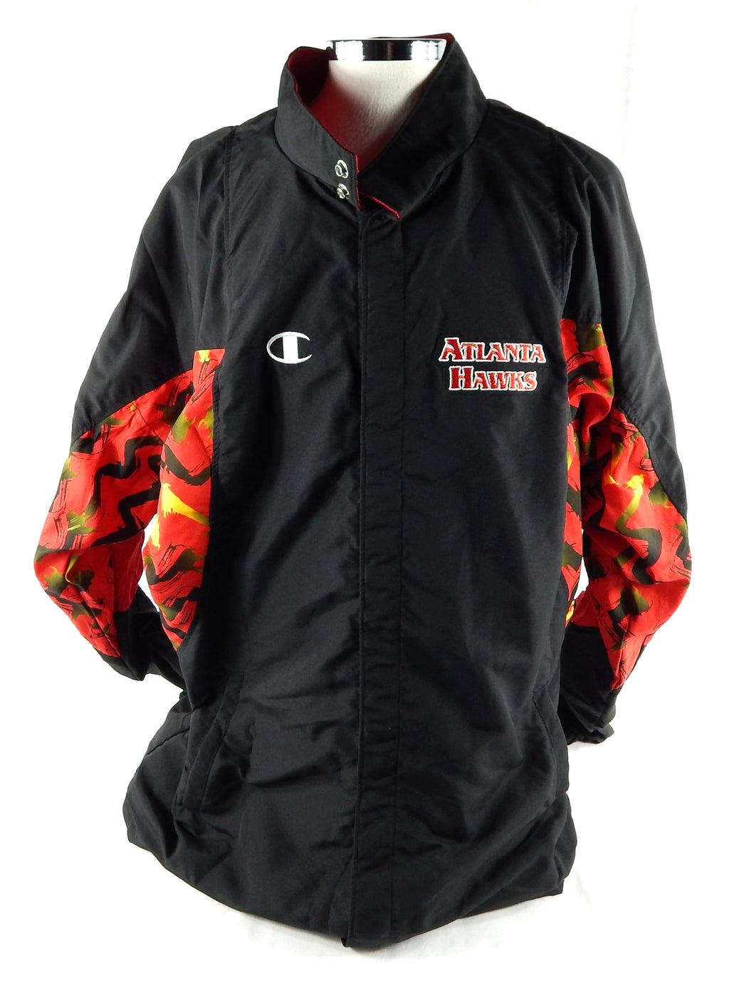 1997-98 Atlanta Hawks Christian Laettner #32 Game Issued Black Warm Up Jacket 1