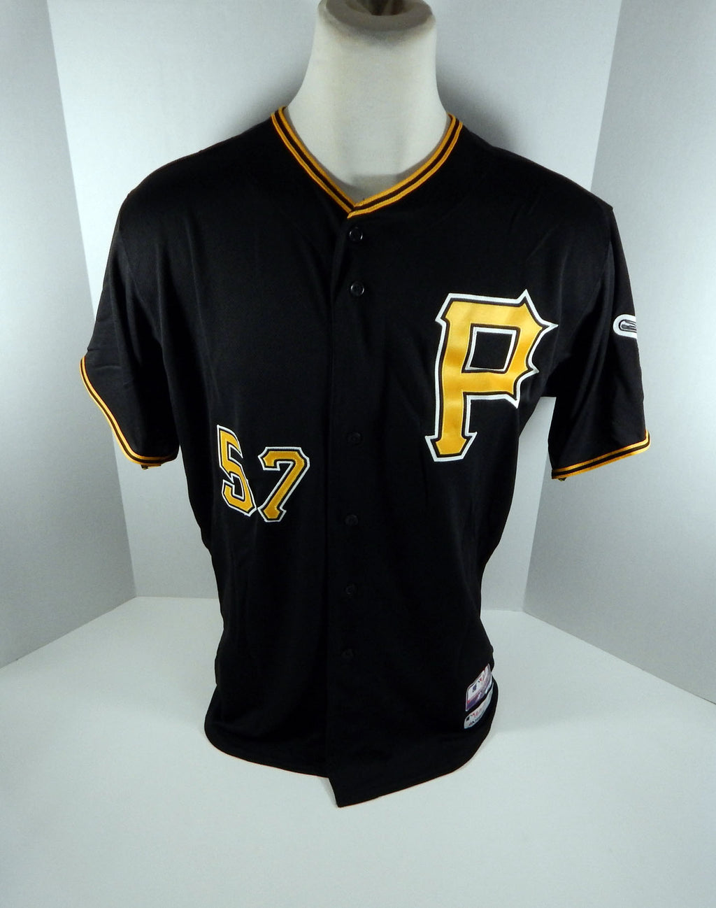 2015 Pittsburgh Pirates Deibinson Romero #57 Game Issued Black Jersey PITT33170 Pic2