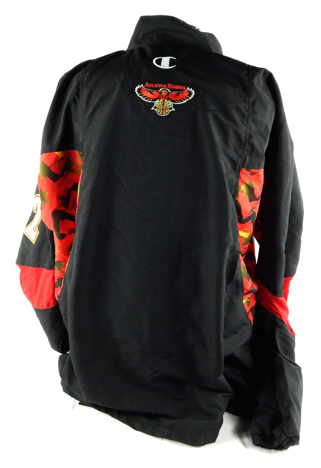 1997-98 Atlanta Hawks Christian Laettner #32 Game Issued Black Warm Up Jacket 1 Pic2