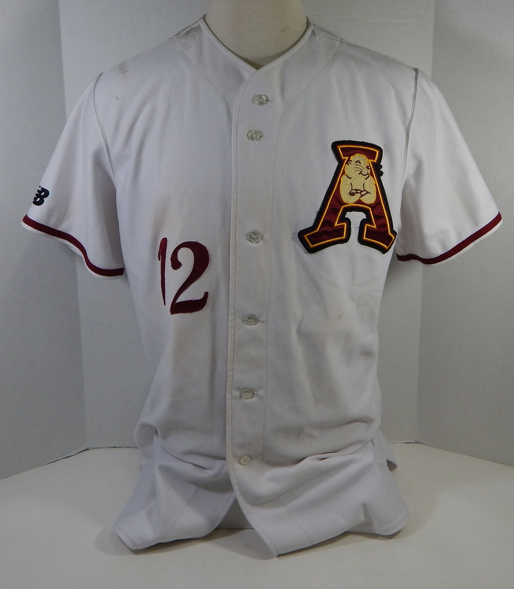 2012 Abilene Prairie Dogs Bobby Brown #12 Game Used White Jersey ULB 48 DP15914 Pic2