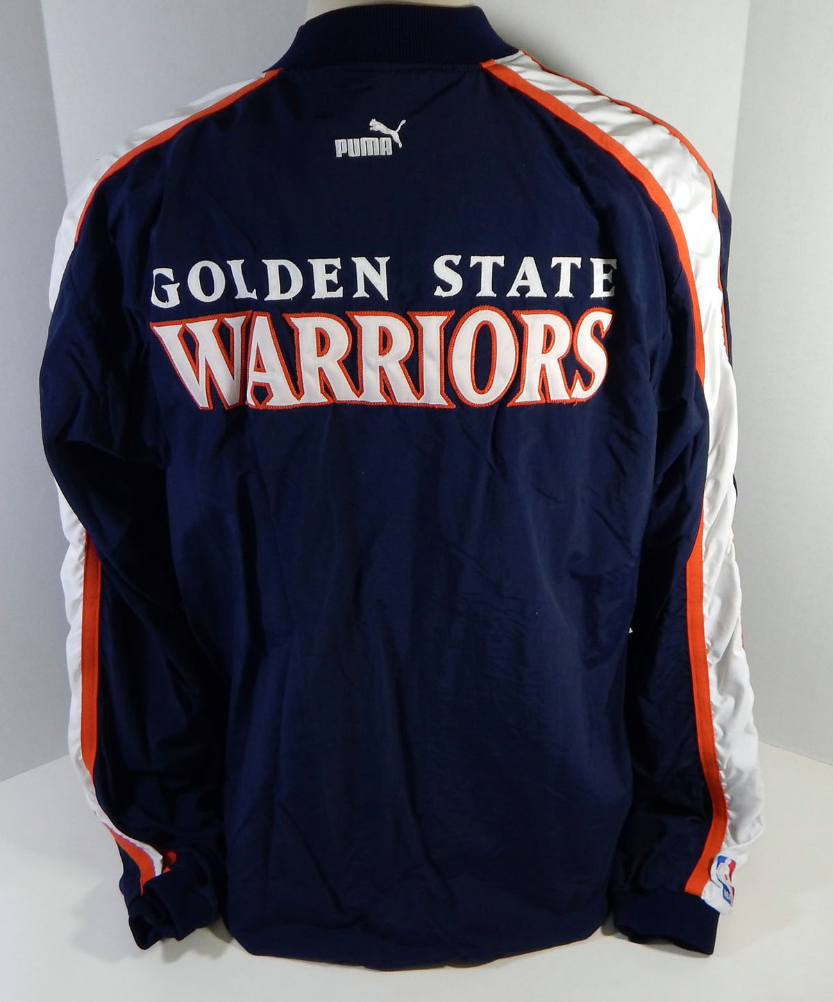 2000-01 Golden State Warriors Bob Sura #3 Game Used Navy Warm Up Jacket 46 184