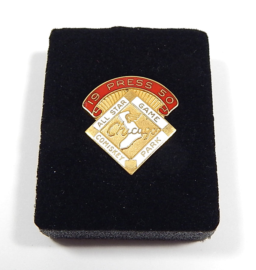 1950 Chicago White Sox MLB All Star Game Vintage Press Pin In Case