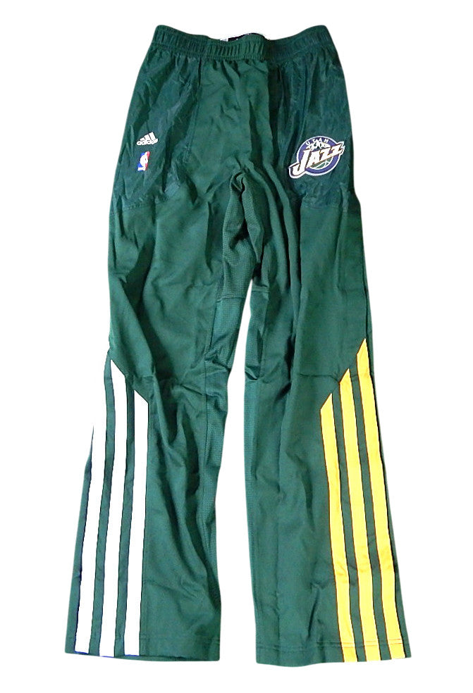 Utah Jazz Adidas NBA Authentics Team Issued Warm Up Pants 3XL +6" Green New