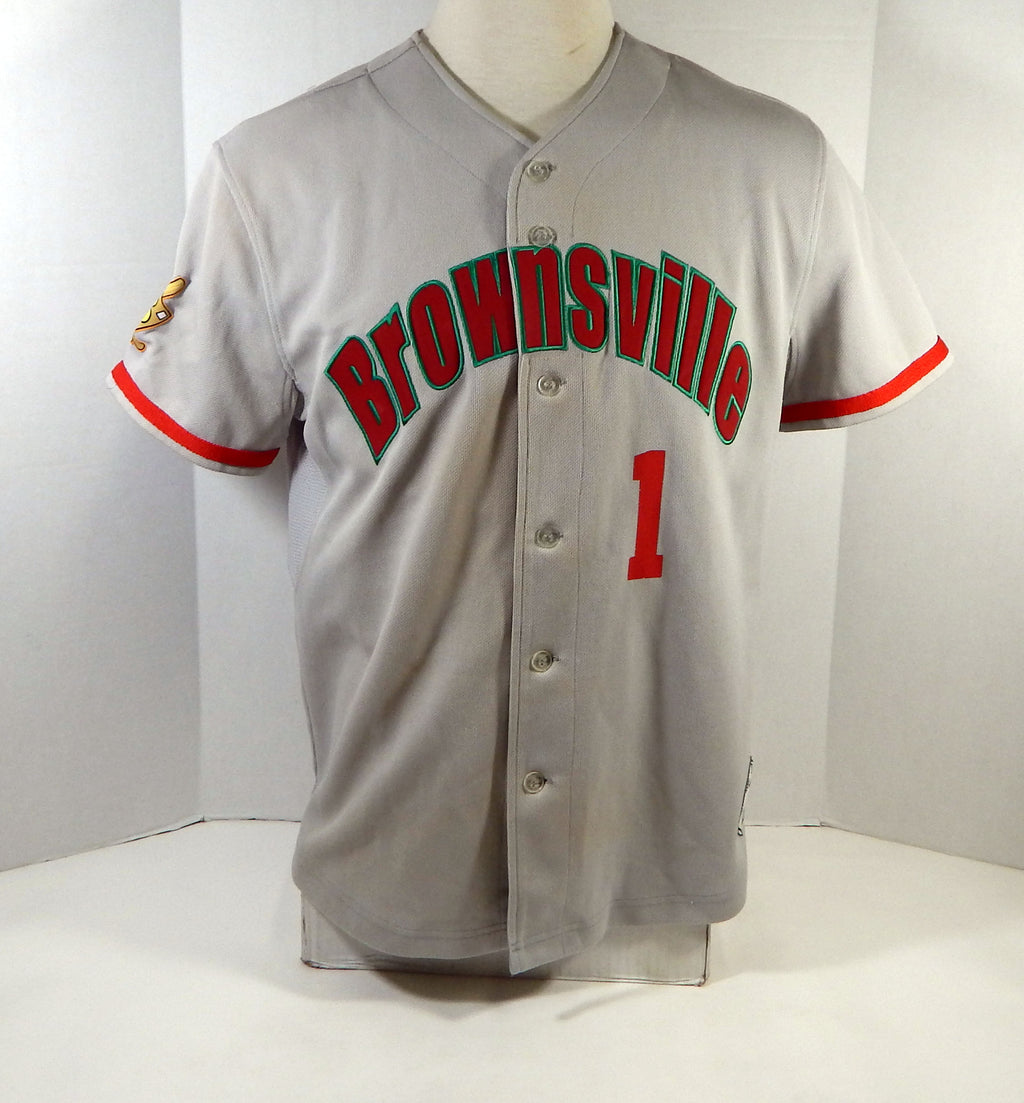 2014 Brownsiville Charros Rene Moreda #1 Game Used Grey Jersey ULB L DP15916 Pic2