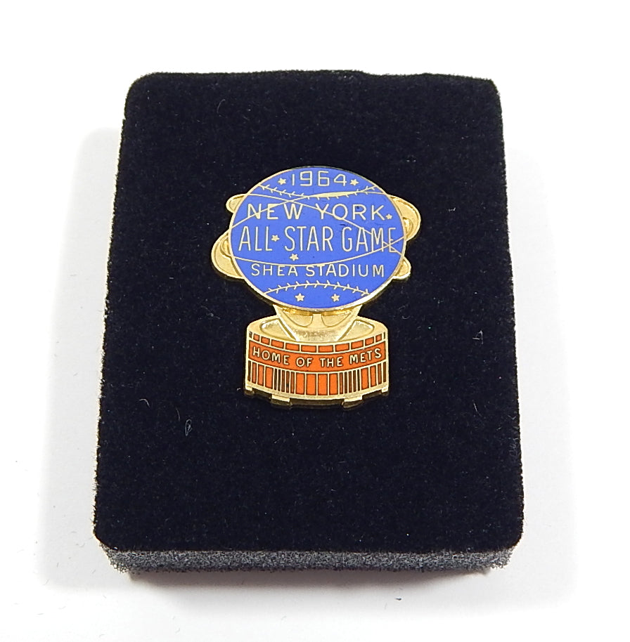 1964 New York Mets MLB All Star Game Vintage Press Pin In Case