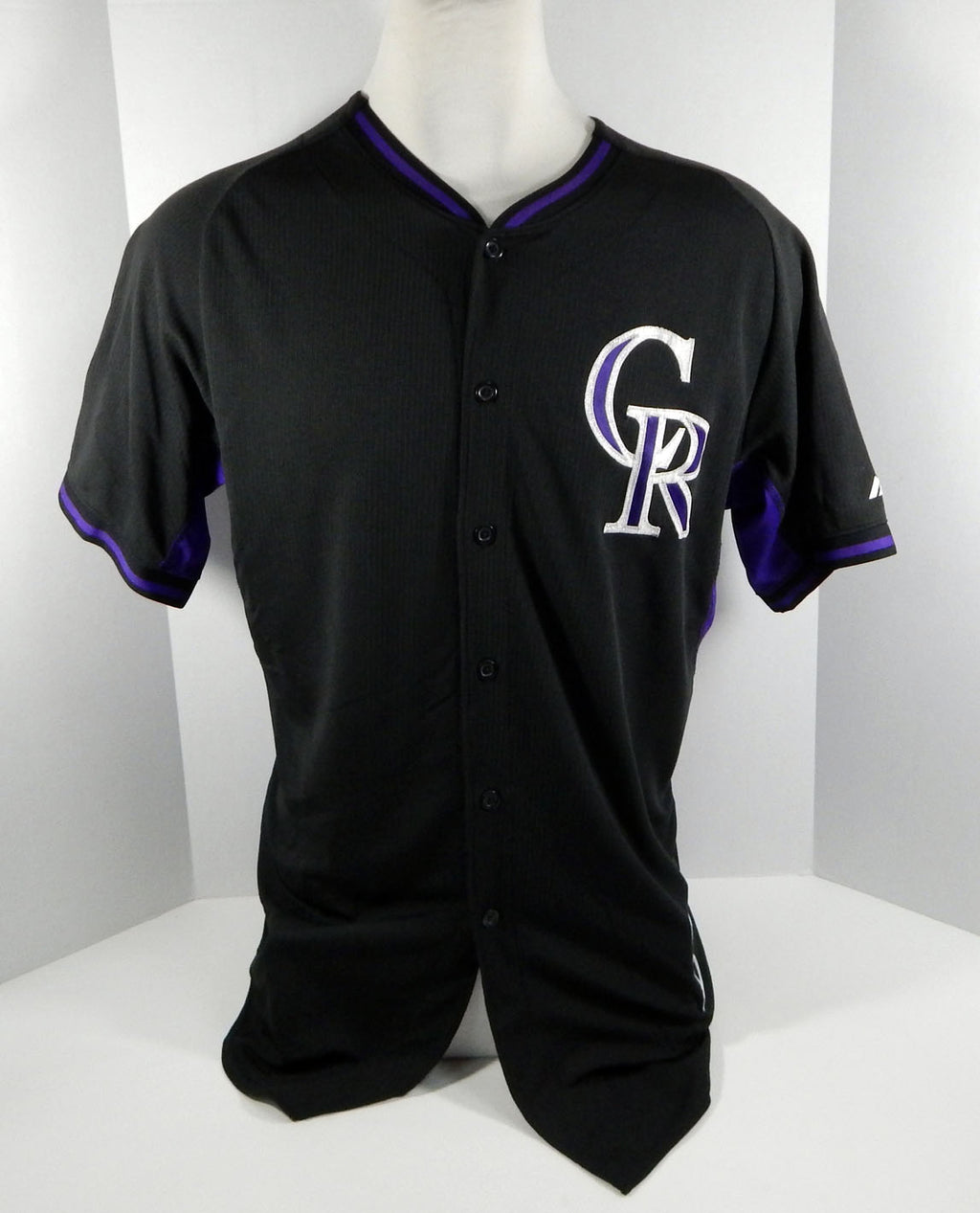 2014-15 Colorado Rockies #36 Game Used Black Jersey BP ST DP02004 Pic2