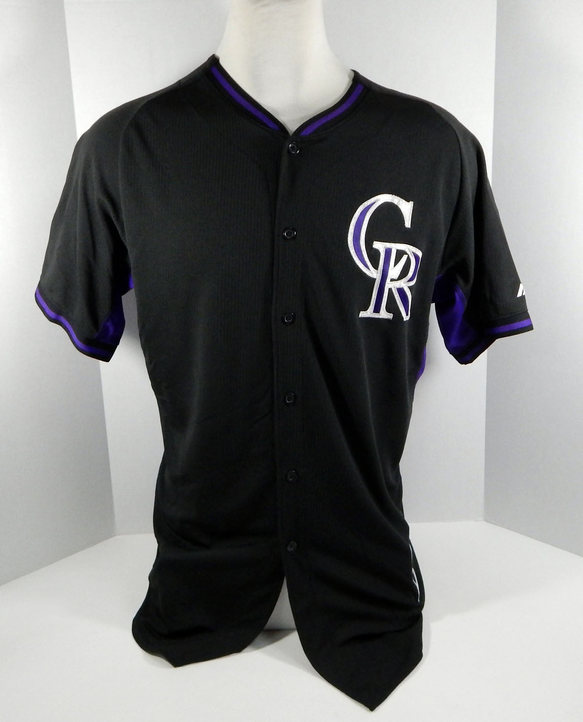 2014-15 Colorado Rockies #36 Game Used Black Jersey BP ST DP02004 Pic2