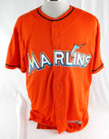 2015-17 Miami Marlins Brian Ellington #36 Game Used Orange Jersey 48 DP113025