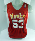 1990s Atlanta Hawks #53 Game Issued Red White Practice Jersey XL DP62038