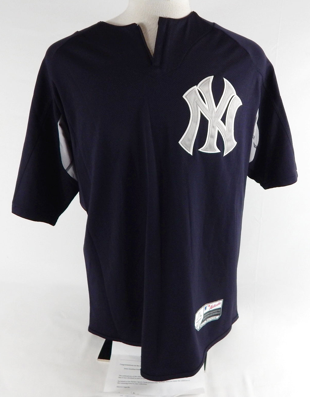 2018 New York Yankees Jonathan Holder #55 Game Issued Used Navy Pullover Jersey6