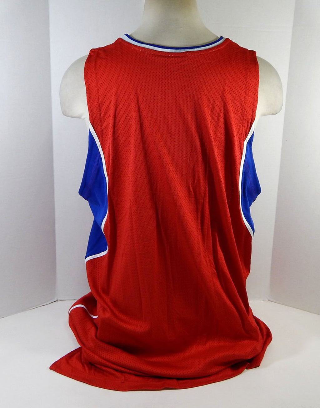 2007-08 Philadelphia 76ers Blank Game Issued Red Jersey 52 + 4" Length 189 Pic2