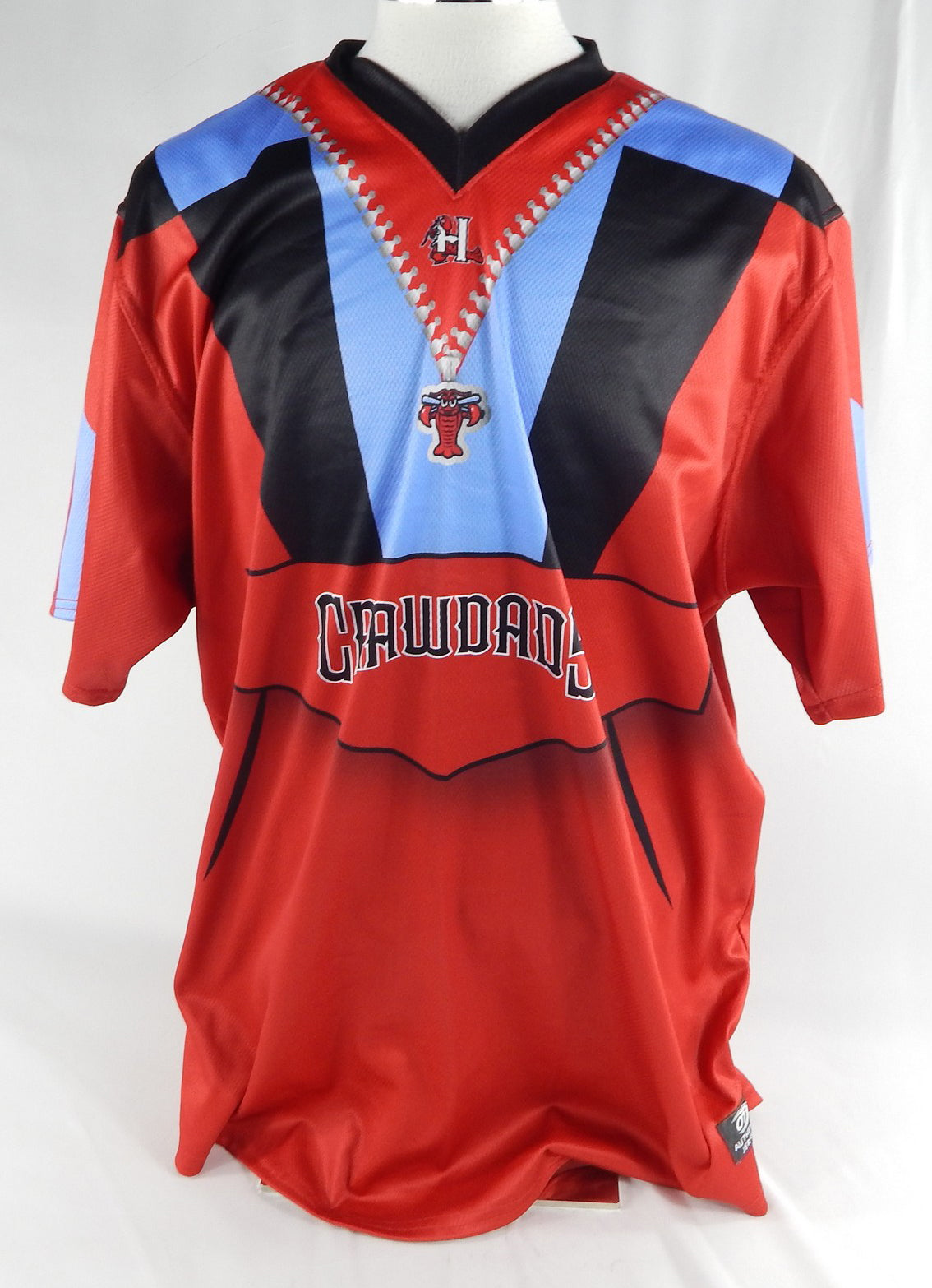 2024 Hickory Crawdads Skylar Hales #27 Game Used Red Jersey 80s Night 50 137 Pic2