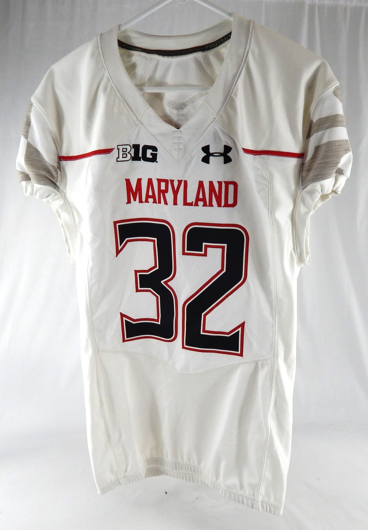 2014 Maryland Terrapins Jarrett Ross #32 Game Issued White Jersey 42 584