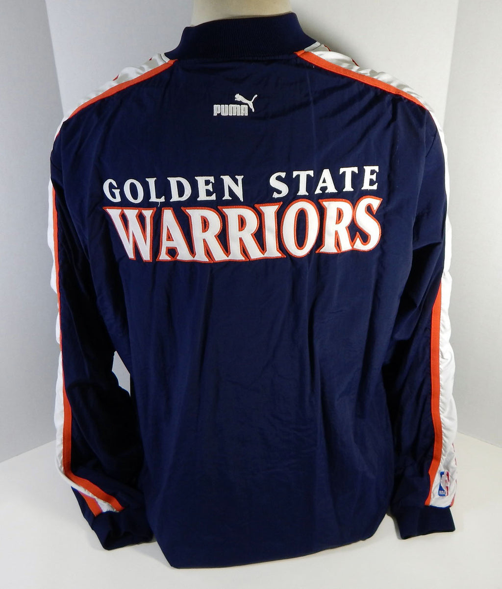 1999-00 Golden State Warriors Donyell Marshall #5 Game Used Navy Warm Up Jacket Pic2