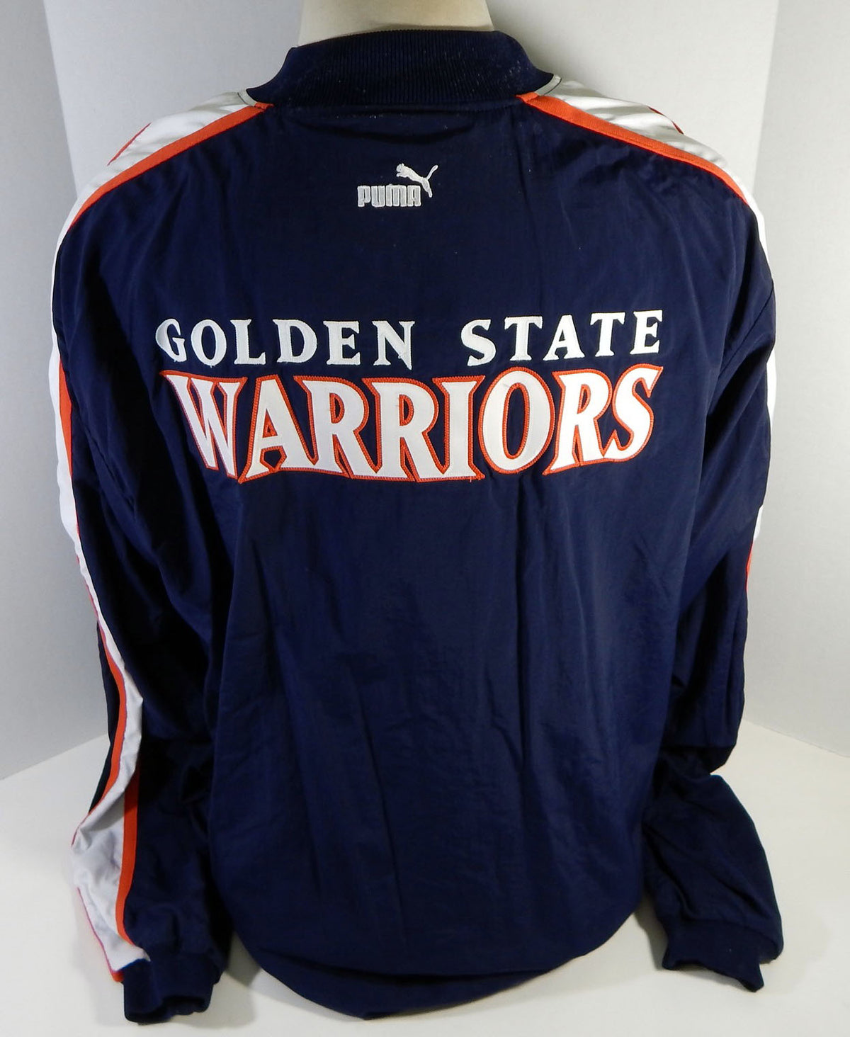 1999-00 Golden State Warriors Game Issued Navy Warm Up Jacket 50 191
