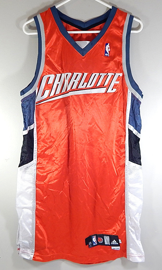 2008-09 Charlotte Bobcats Reebok Team Issued Blank Jersey Orange Stained 42 +2"