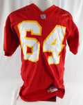 1992 Kansas City Chiefs #64 Game Issued Red Jersey 50 021