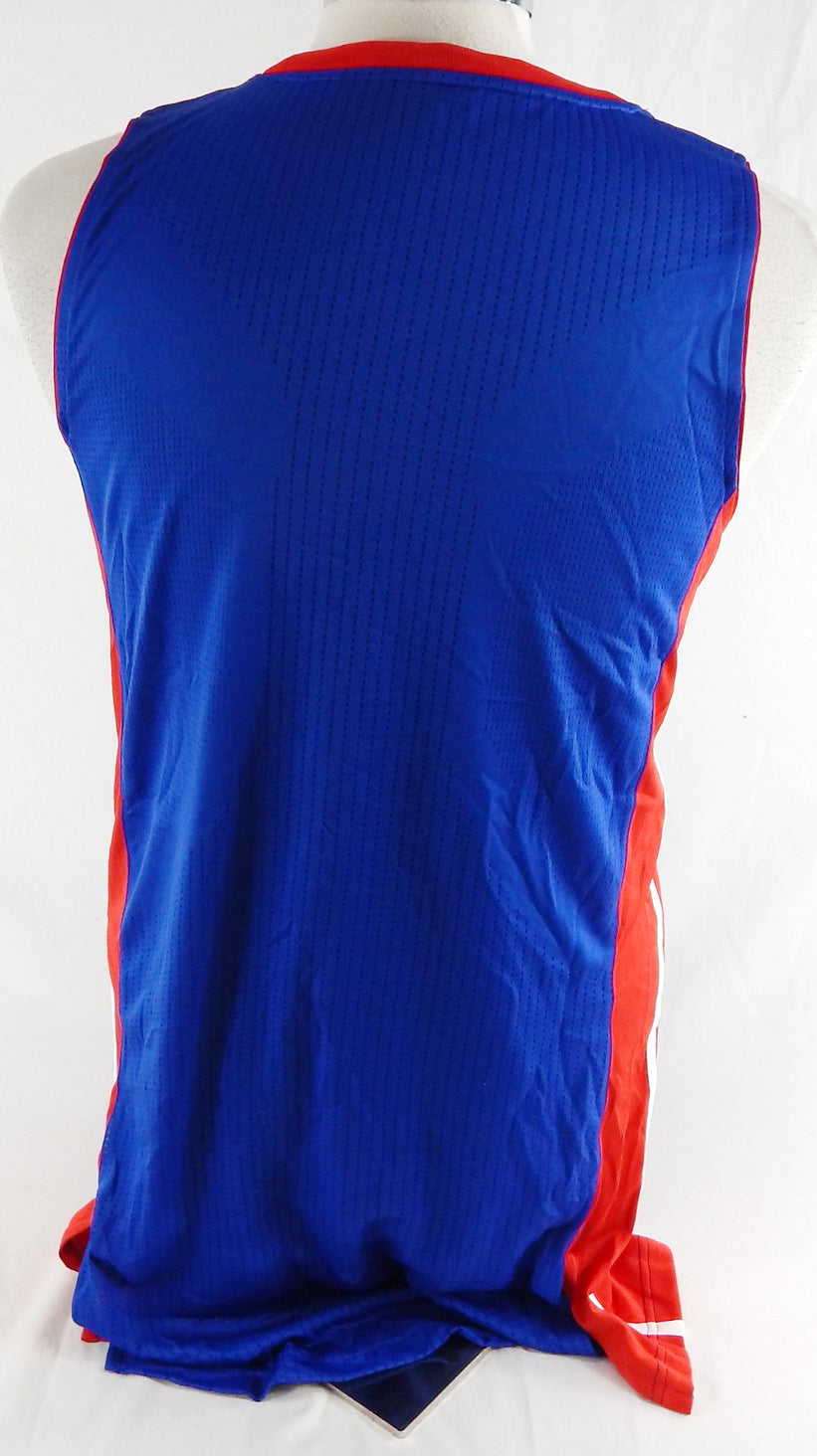 2011-12 Detroit Pistons Blank Game Issued Blue Jersey M 690 Pic2