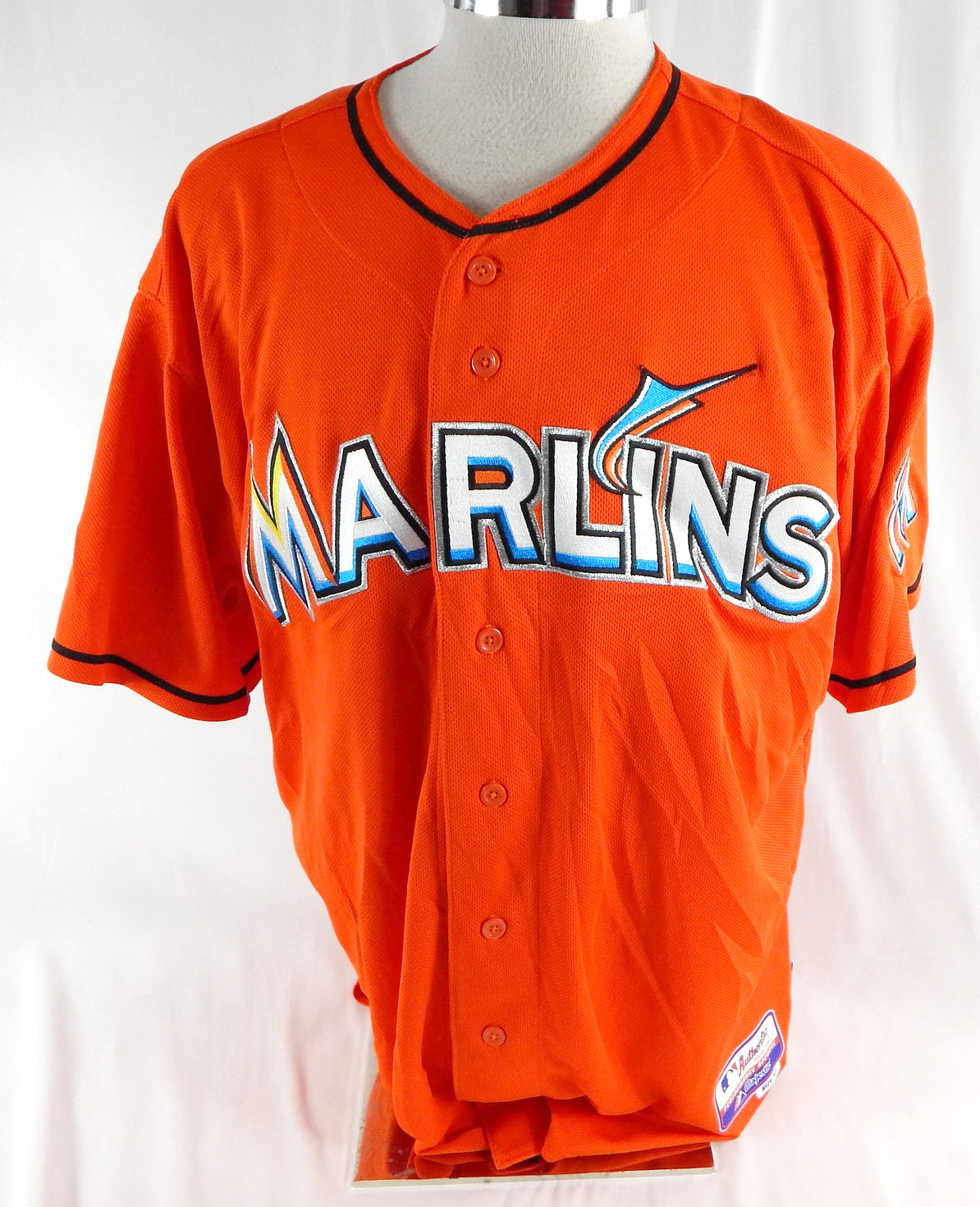 2019-20 Miami Marlins Isan Diaz #37 Game Used Orange Jersey 52 DP113029