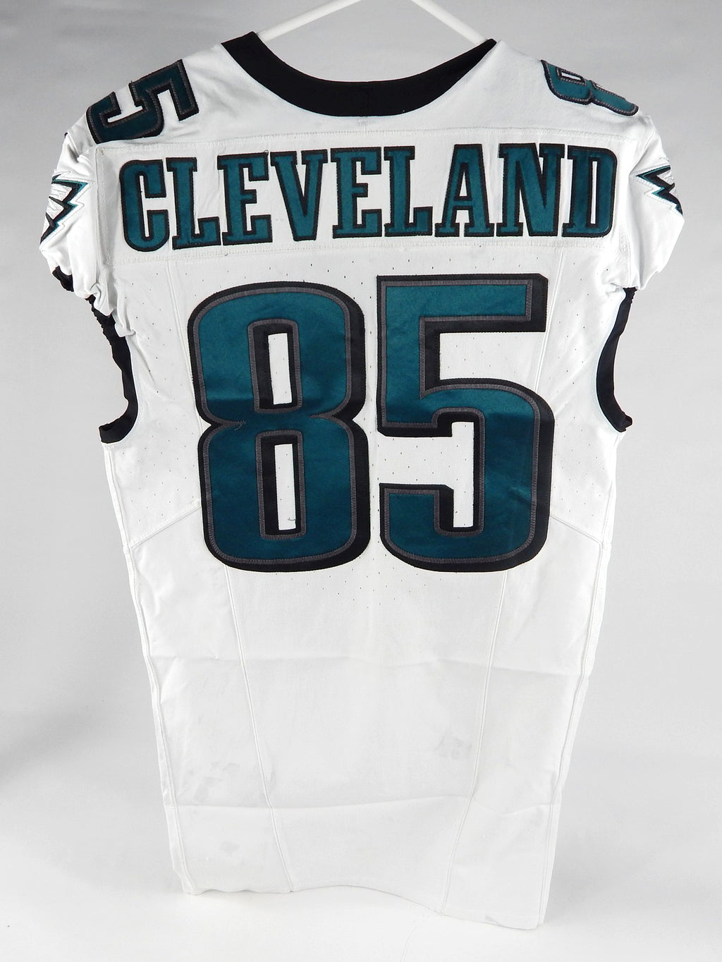 2023 Philadelphia Eagles Tyrie Cleveland #85 Game Used White Jersey 40 393