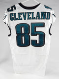 2023 Philadelphia Eagles Tyrie Cleveland #85 Game Used White Jersey 40 393