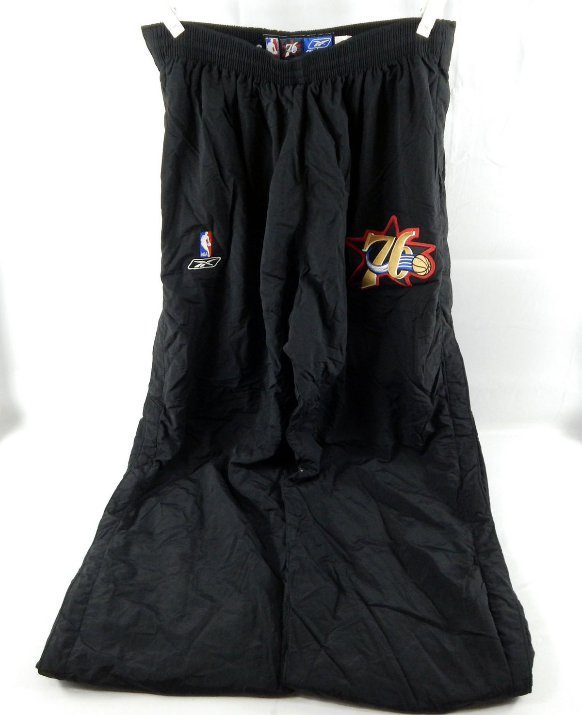 2002-06 Philadelphia 76ers #44 Game Used Black Warm Up Pants 46 261