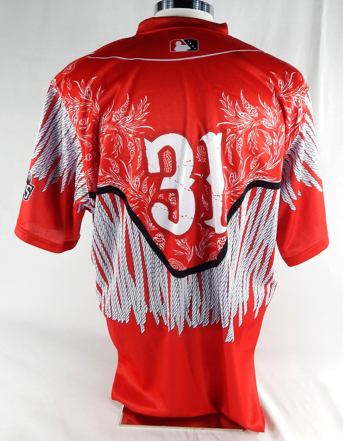 2024 Hickory Crawdads Drew Sannes #31 Game Used Red Jersey Country Western 50 0 Pic2