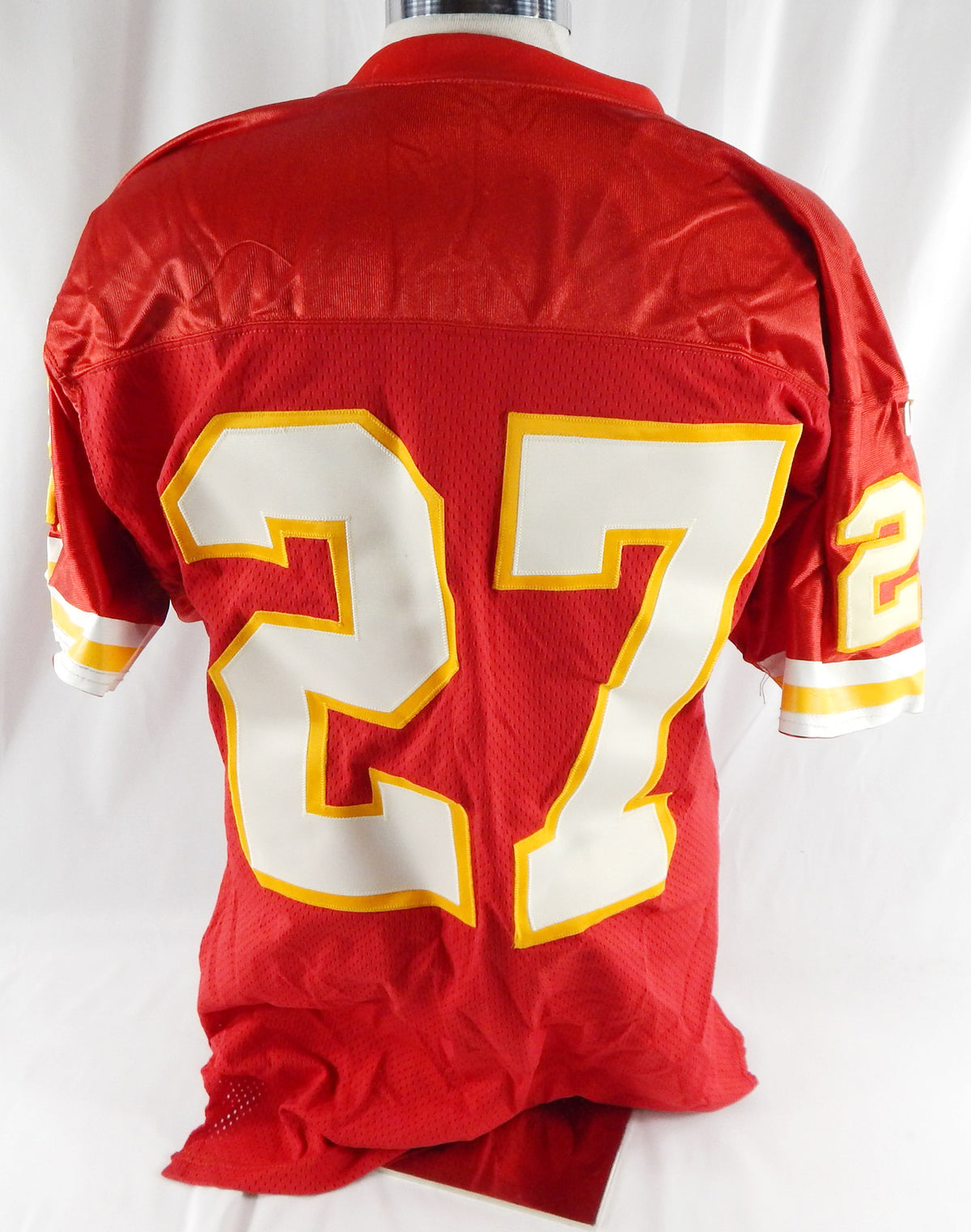 1994 Kansas City Chiefs #27 Game Issued Red Jersey 75th Anniversary Patch 44 022 Pic2