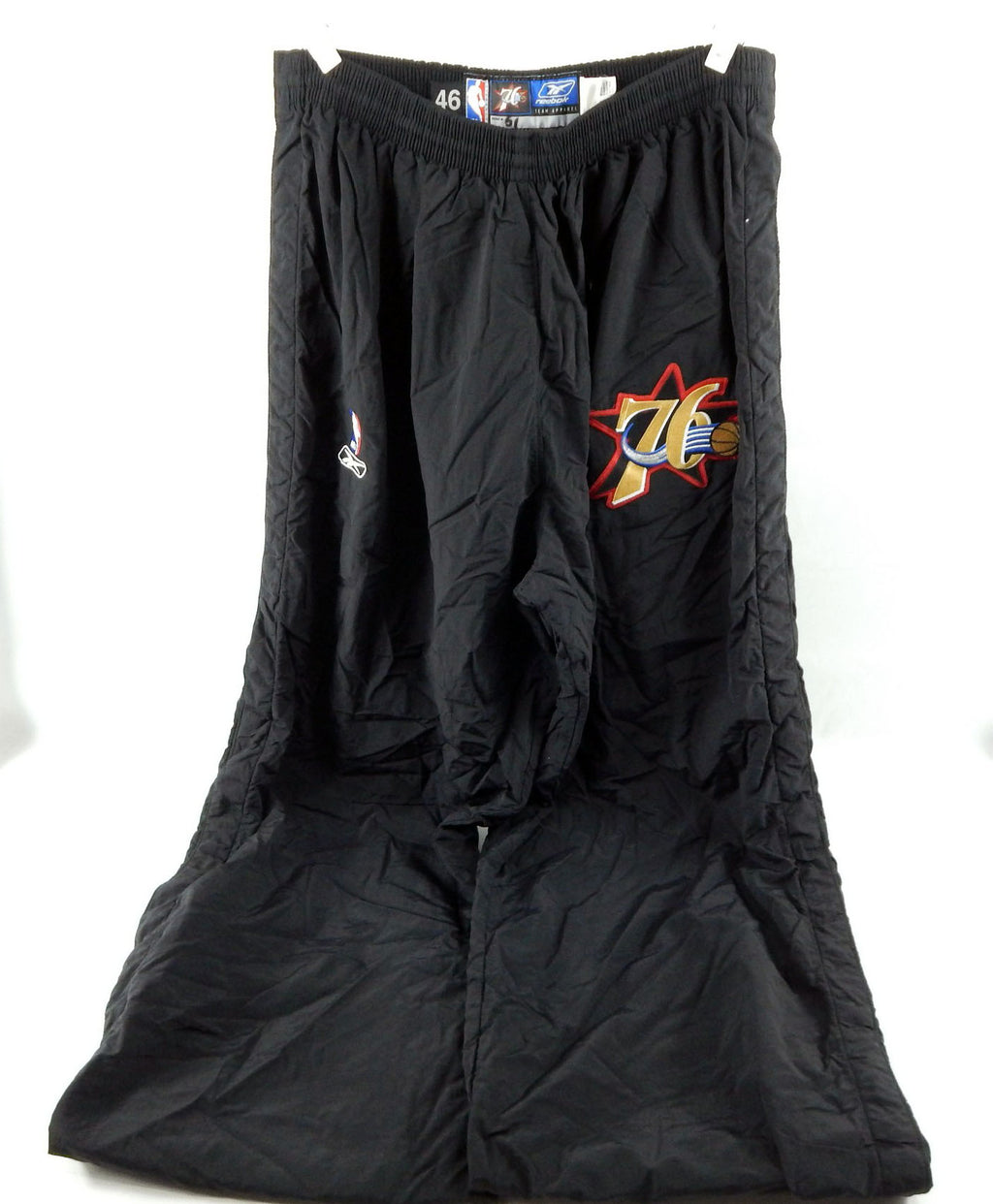2002-06 Philadelphia 76ers #51 Game Used Black Warm Up Pants 46 262