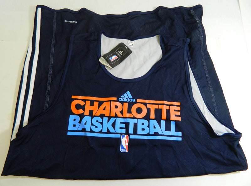 2000s Charlotte Bobcats Adidas Team Issued Reversible Navy Practice Jersey Size XL2
