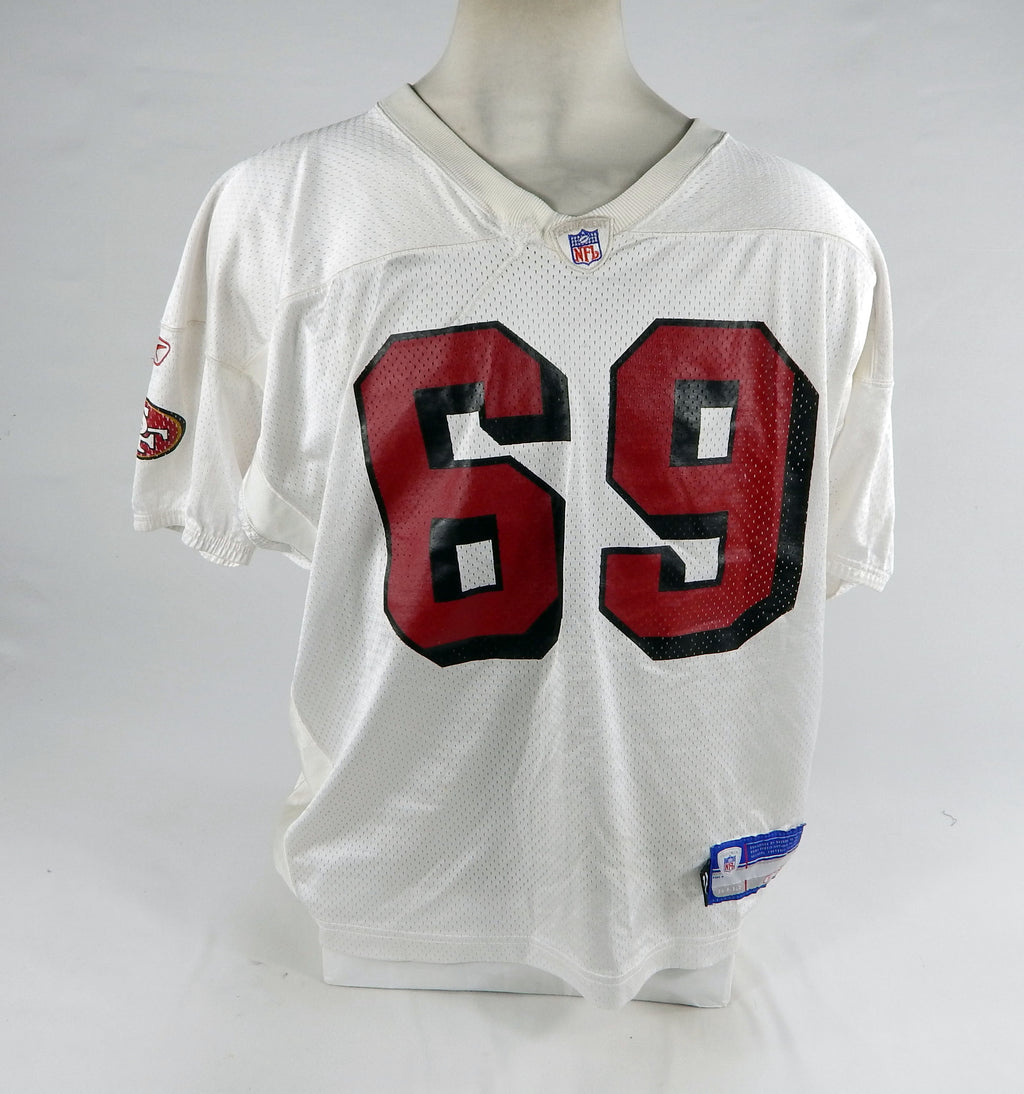 2005 San Francisco 49ers #69 Game Used White Practice Jersey 2XL 838