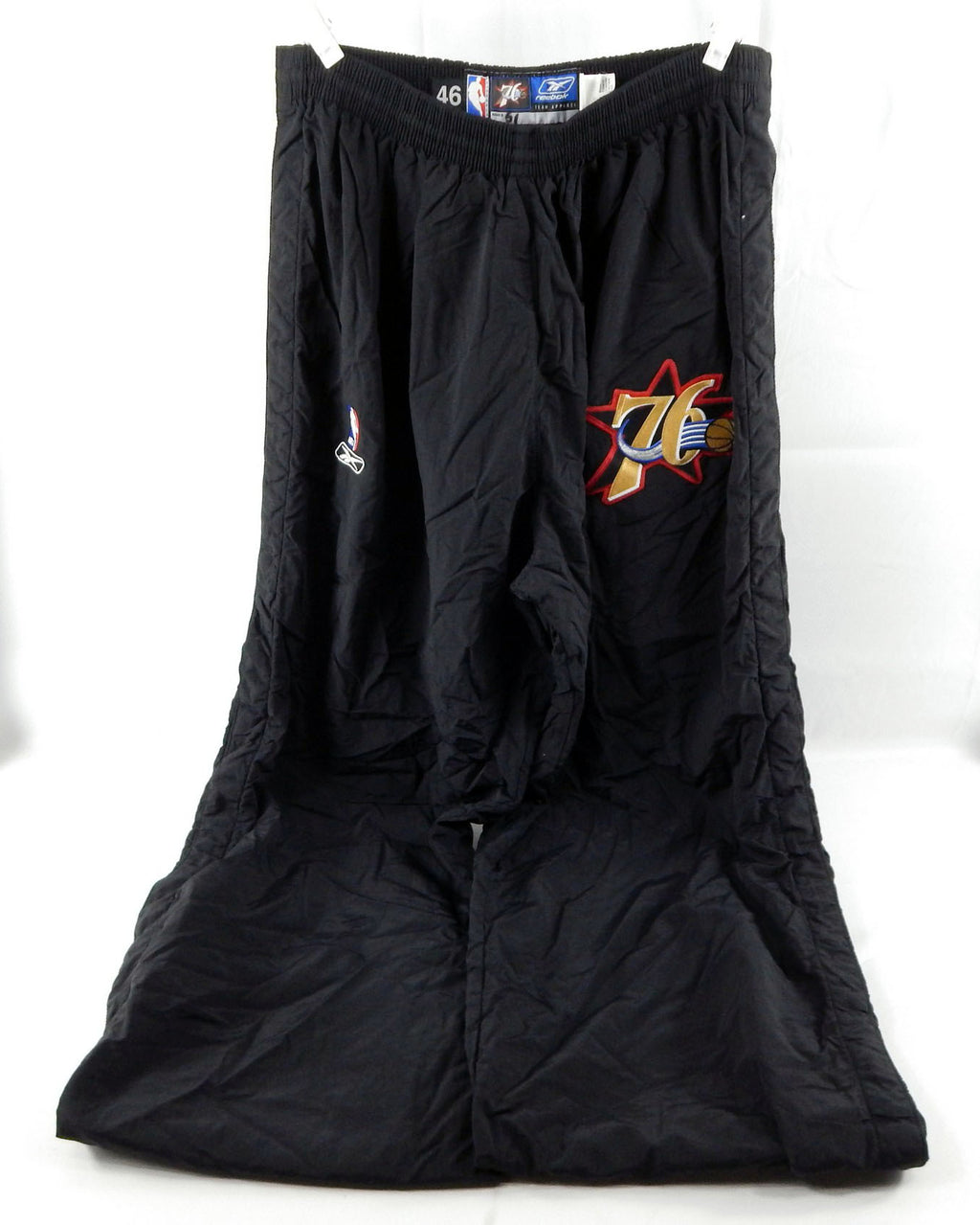 2002-06 Philadelphia 76ers #51 Game Used Black Warm Up Pants 46 262 Pic2