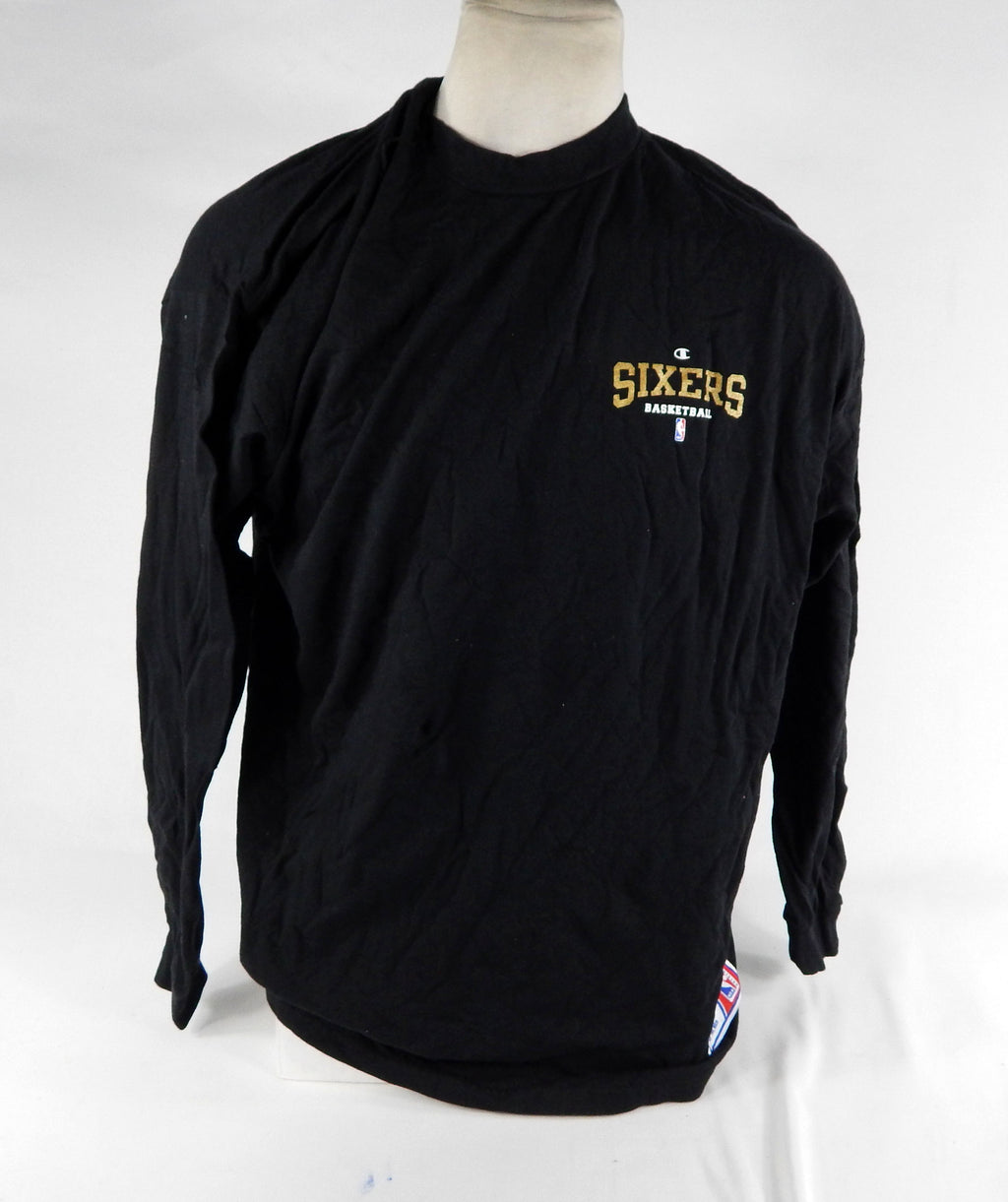 1990s Philadelphia 76ers Team Issued Black Training Shirt 2XL DP68583
