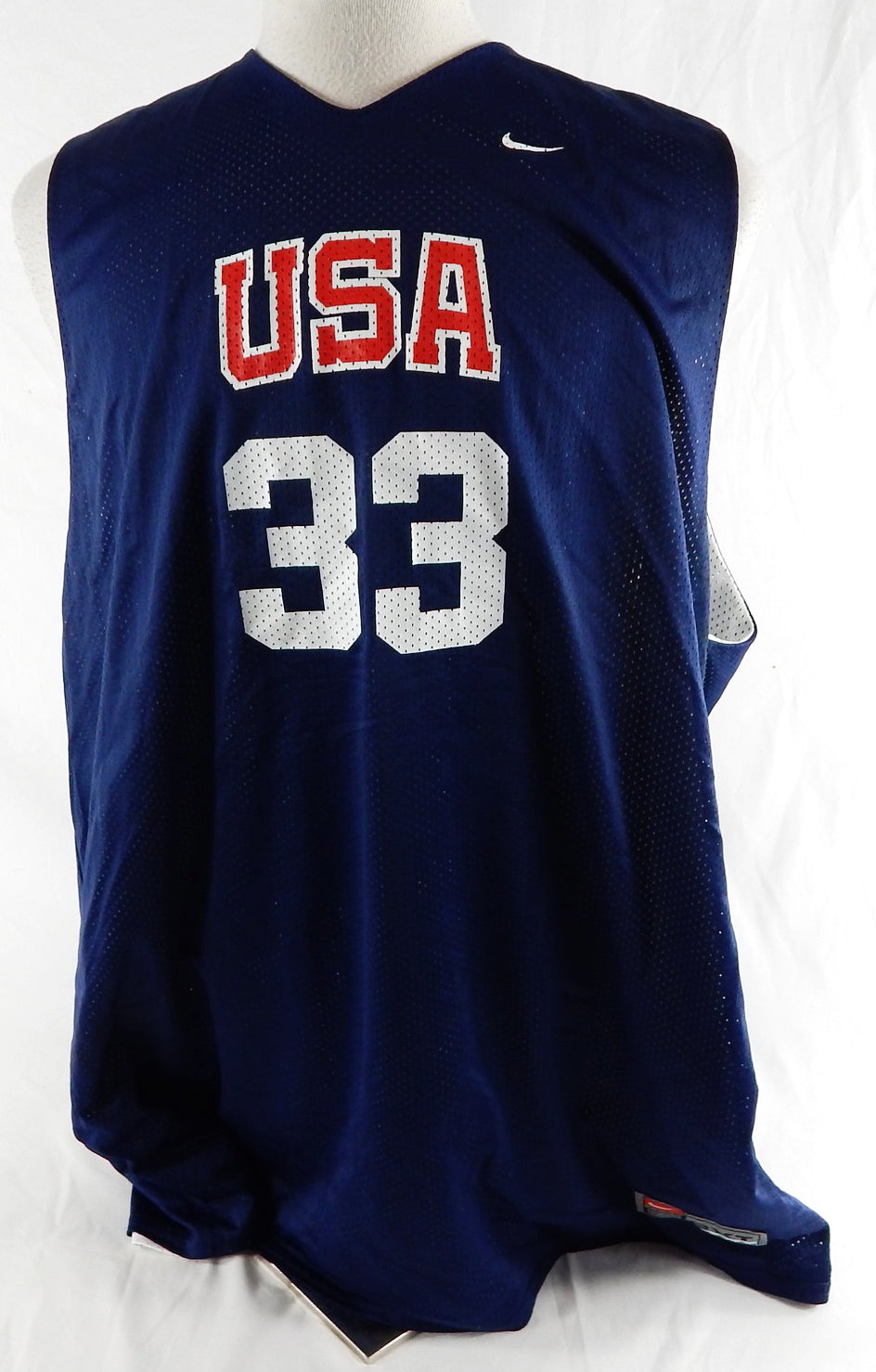 2000s Team USA Basketball #33 Game Issued Navy Practice Jersey 2XL 692