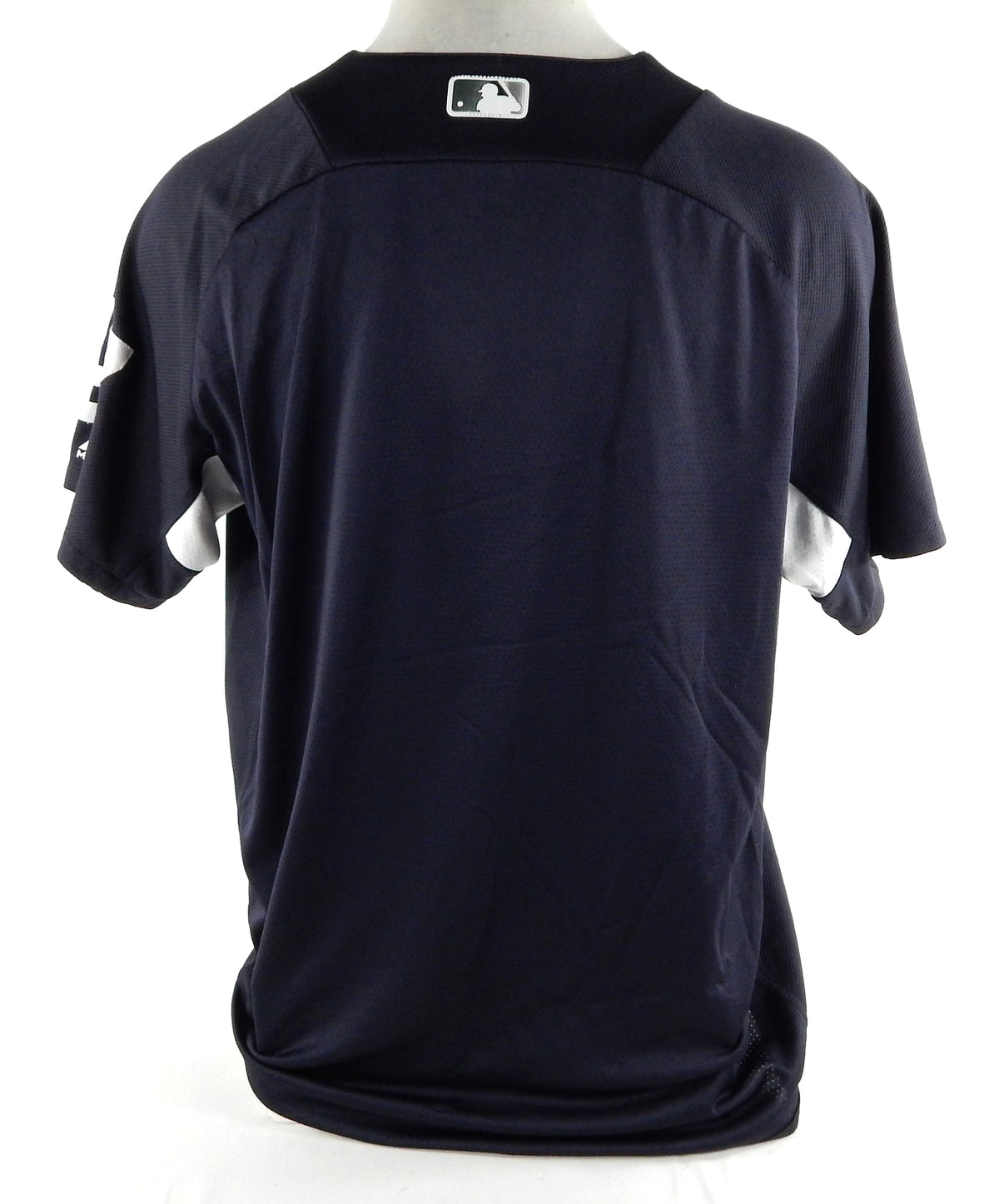 2018 New York Yankees Jordan Montgomery #47 Game Issued P Used Navy Pullover BP4 Pic2