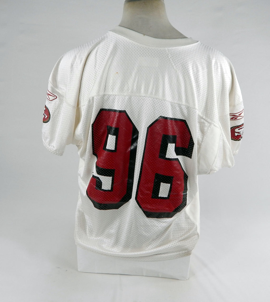 2006 San Francisco 49ers Melvin Oliver #96 Game Used White Practice Jersey XL 40 Pic2